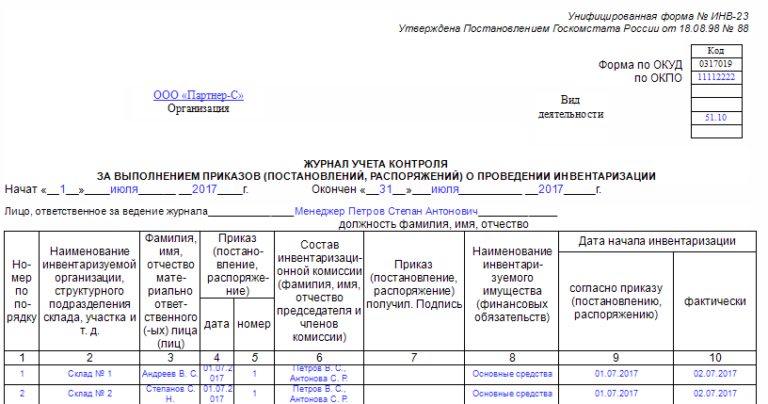 Приказ о проведении инвентаризации тмц образец 2019